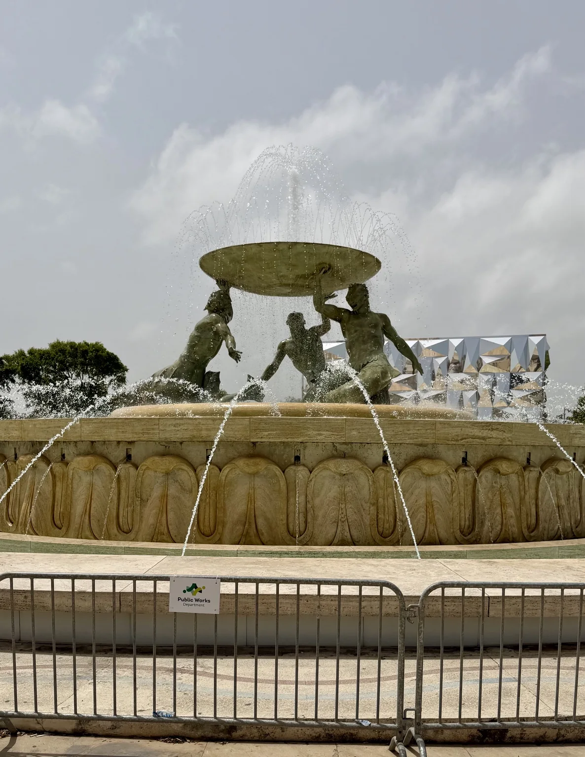 Ornate fountain discovered while exploring Europe