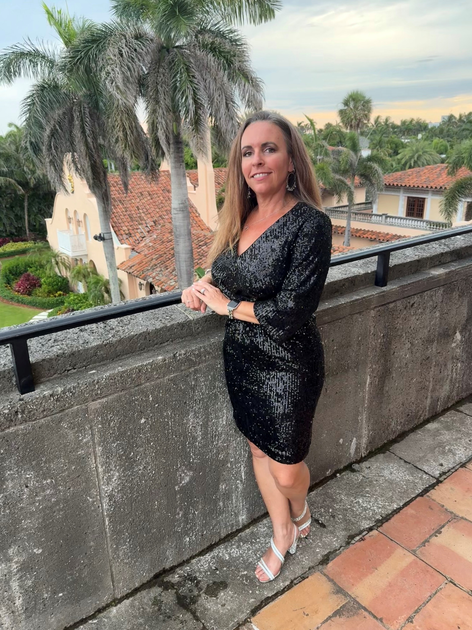 Renee enjoying a tropical travel experience