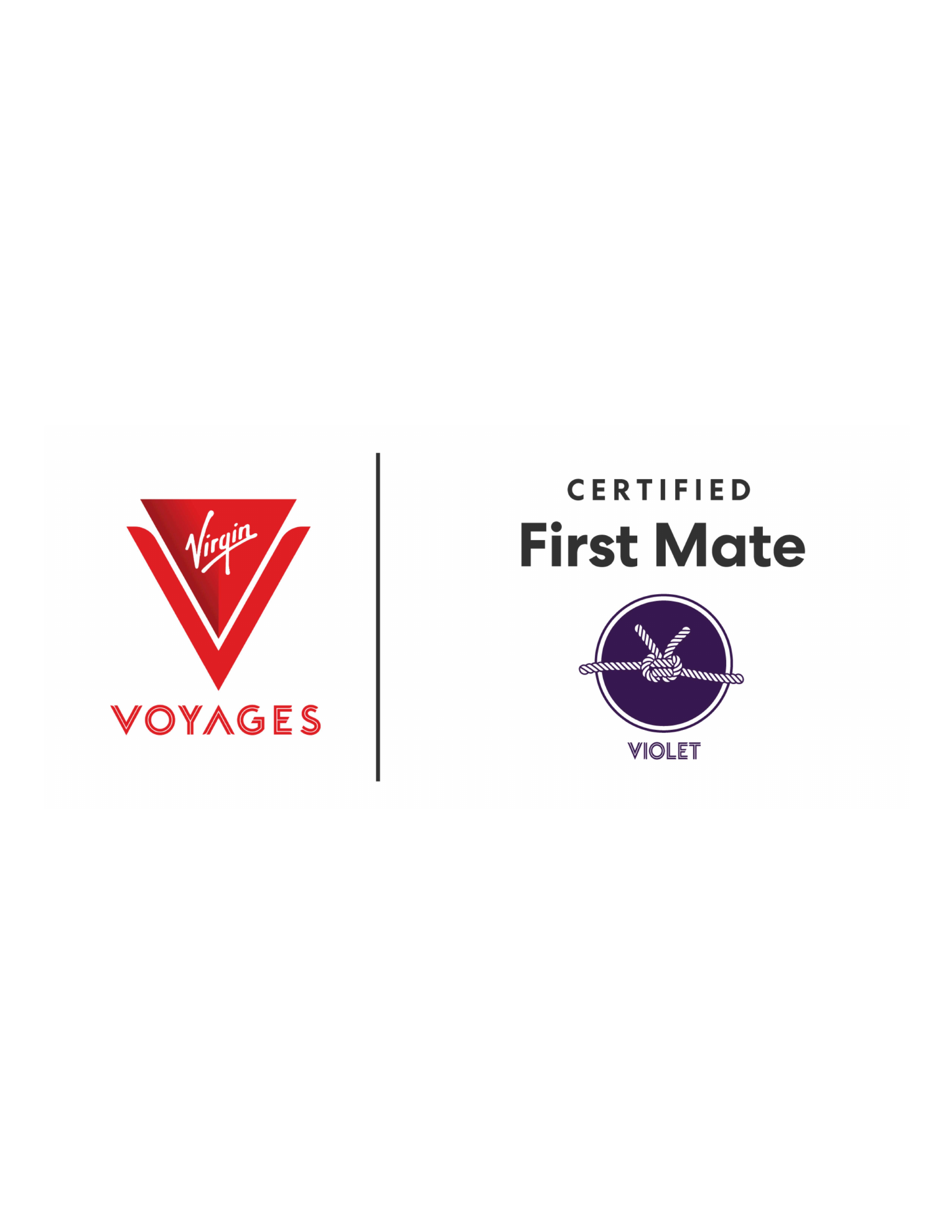 Virgin Voyages Certified First Mate Violet badge